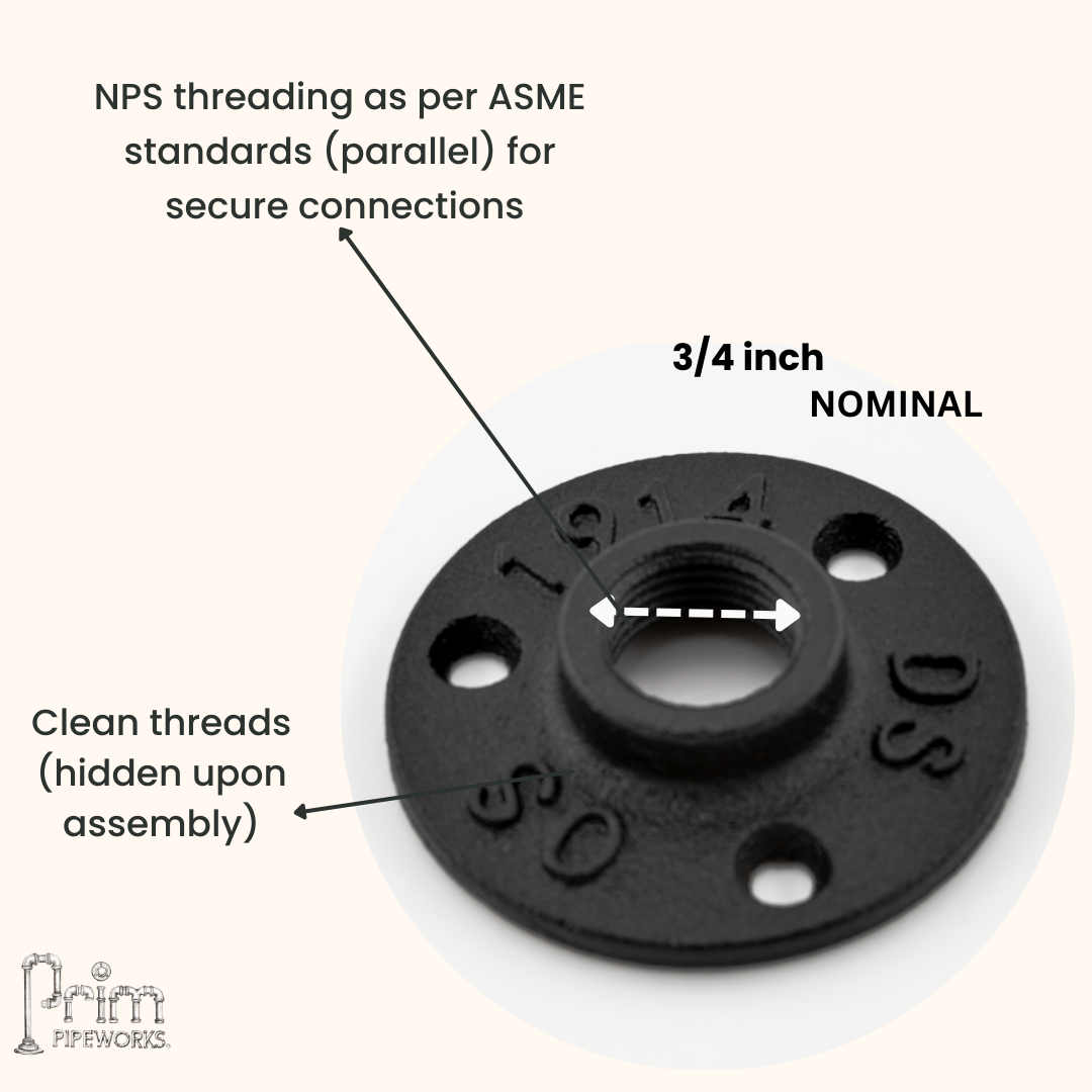 Flange 3-hole 3/4in Standard Grade