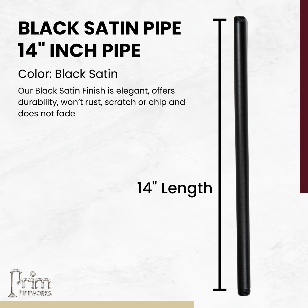 Steel Pipe 3/4in Standard Grade 14 in Length