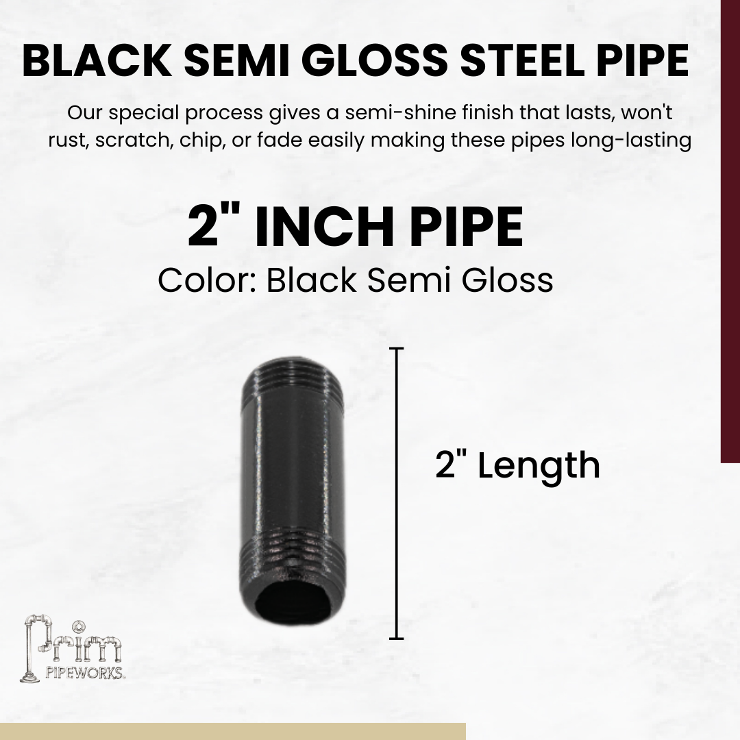 Steel Pipe 1/2in Standard Grade 2 in Length