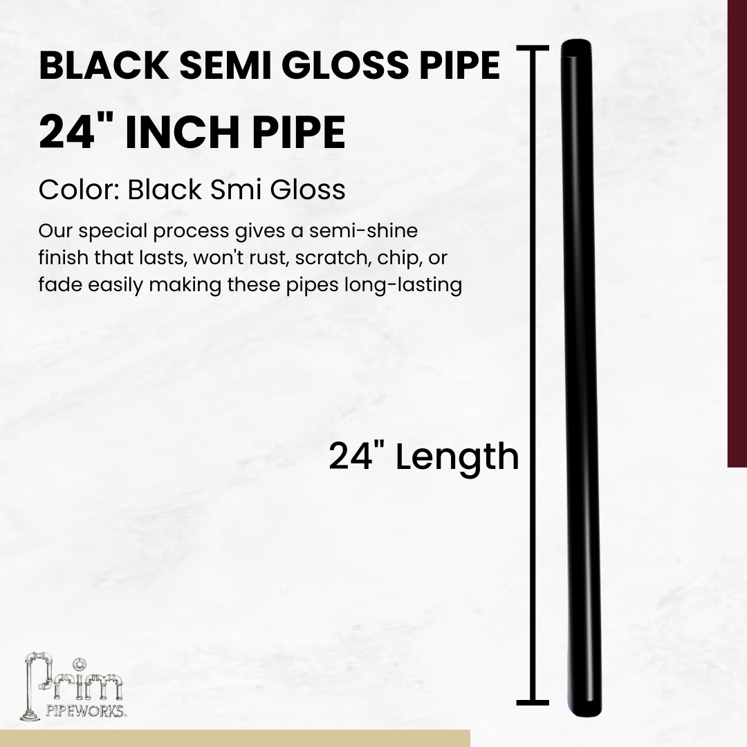 Steel Pipe 3/4in Standard Grade 24 in Length