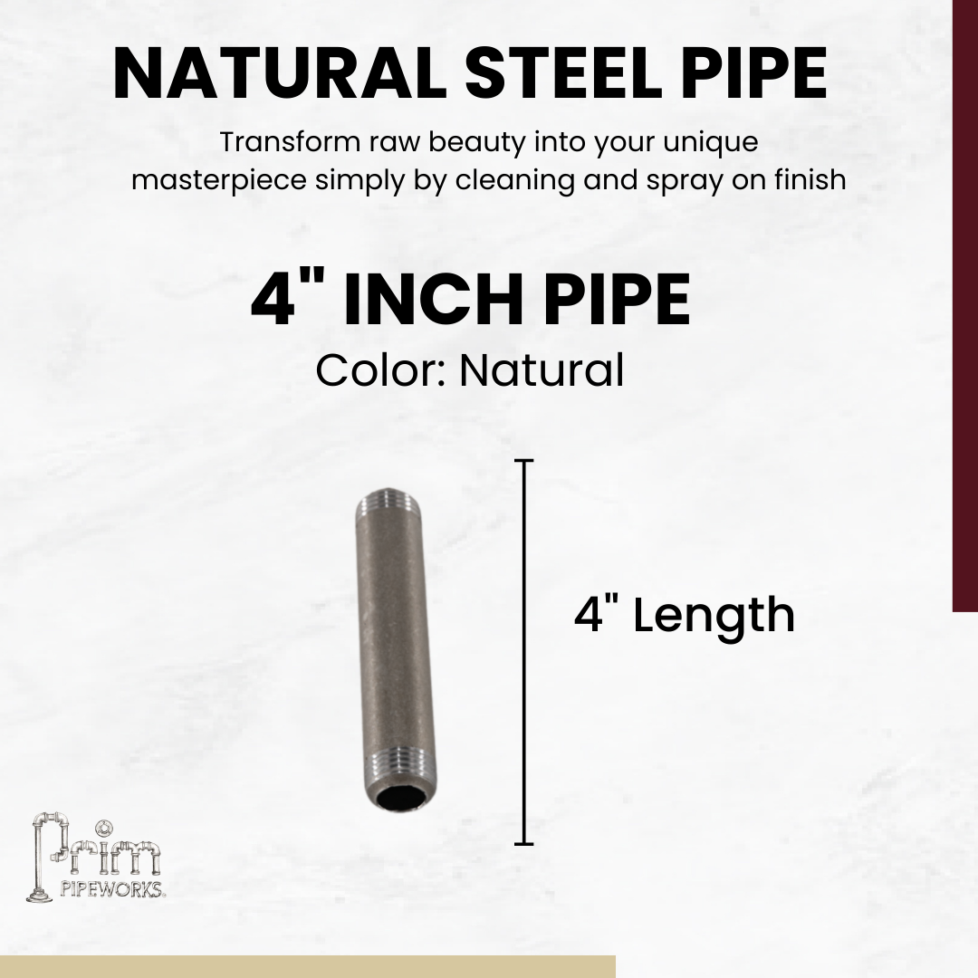 Steel Pipe 3/4in Standard Grade 4 in Length