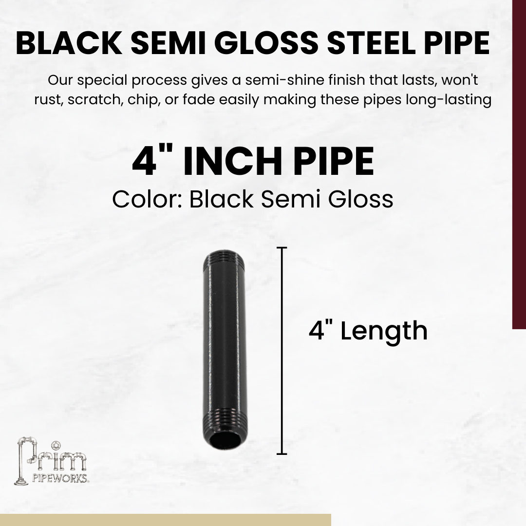 Steel Pipe 3/4in Standard Grade 4 in Length