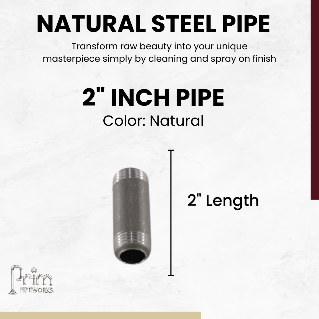 Steel Pipe 1/2in Standard Grade 2 in Length