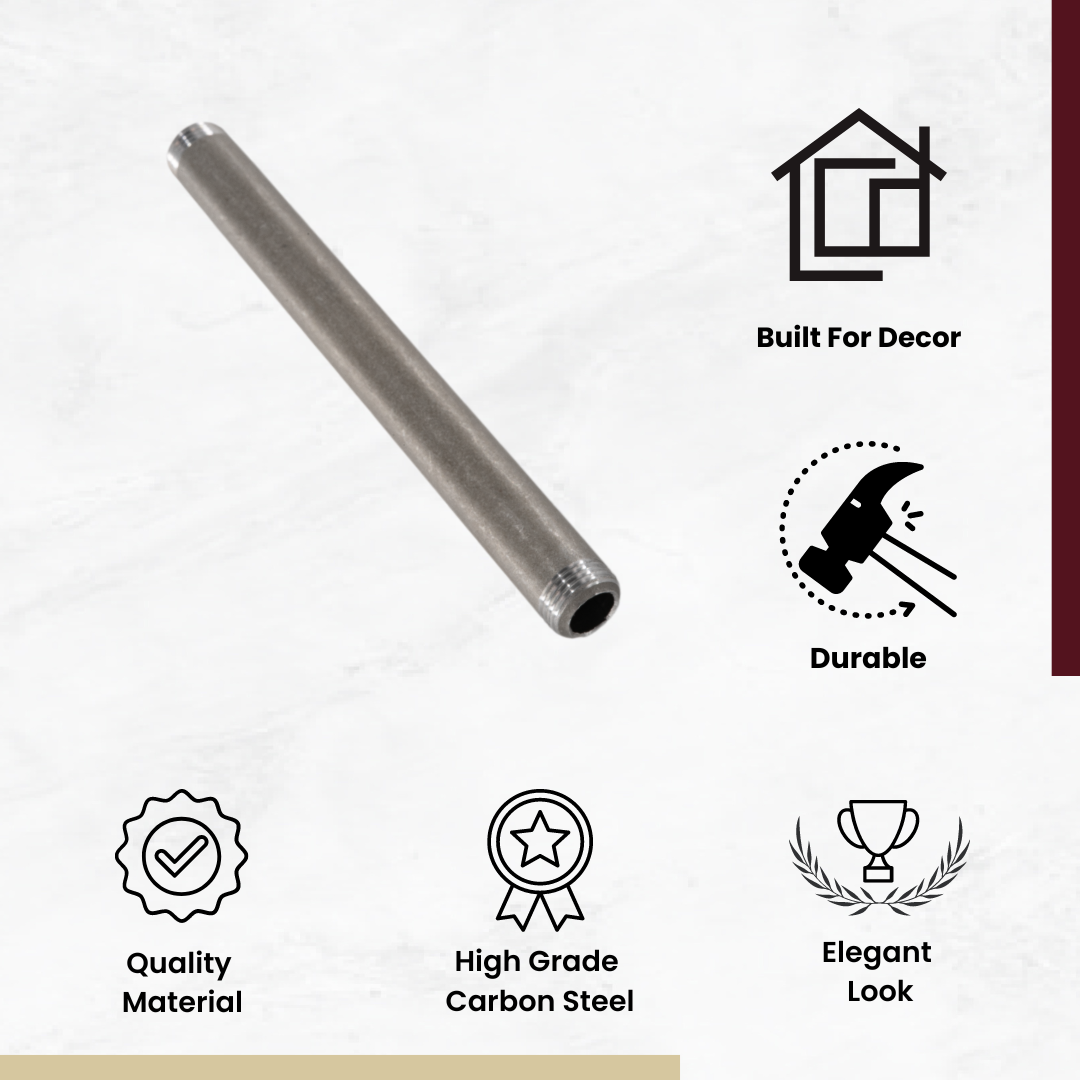 Steel Pipe 1/2in Standard Grade 10 in Length