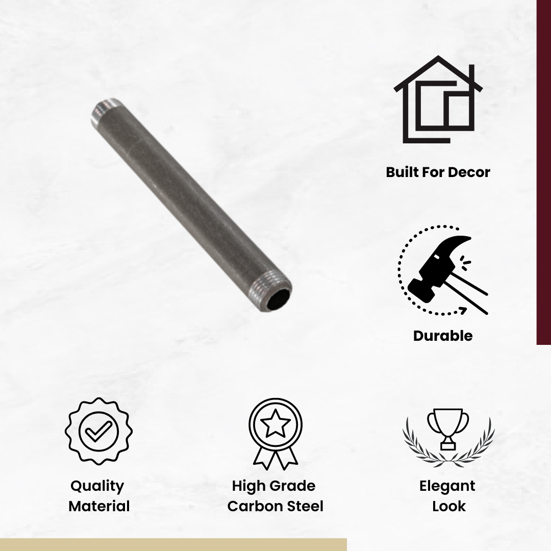 Steel Pipe 3/4in Standard Grade 8 in Length
