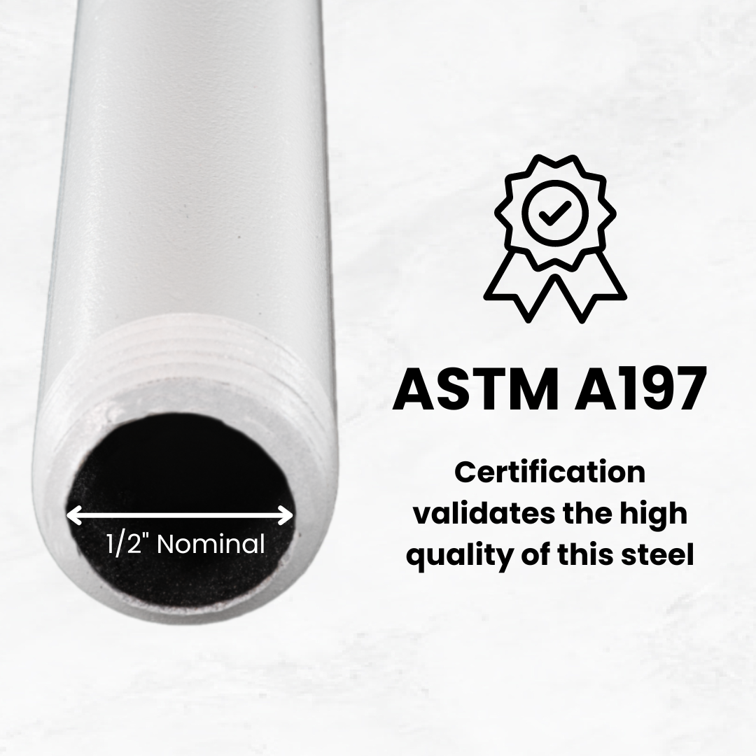 Steel Pipe 1/2in Standard Grade 2 in Length