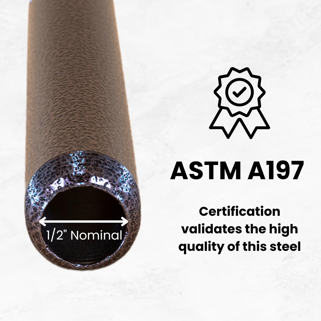 Steel Pipe 1/2in Standard Grade 2 in Length