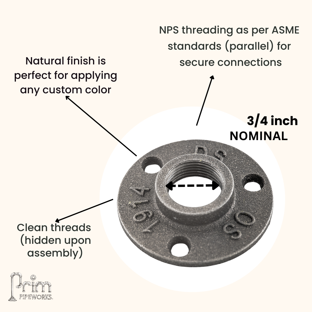 Flange 3-hole 3/4in Standard Grade