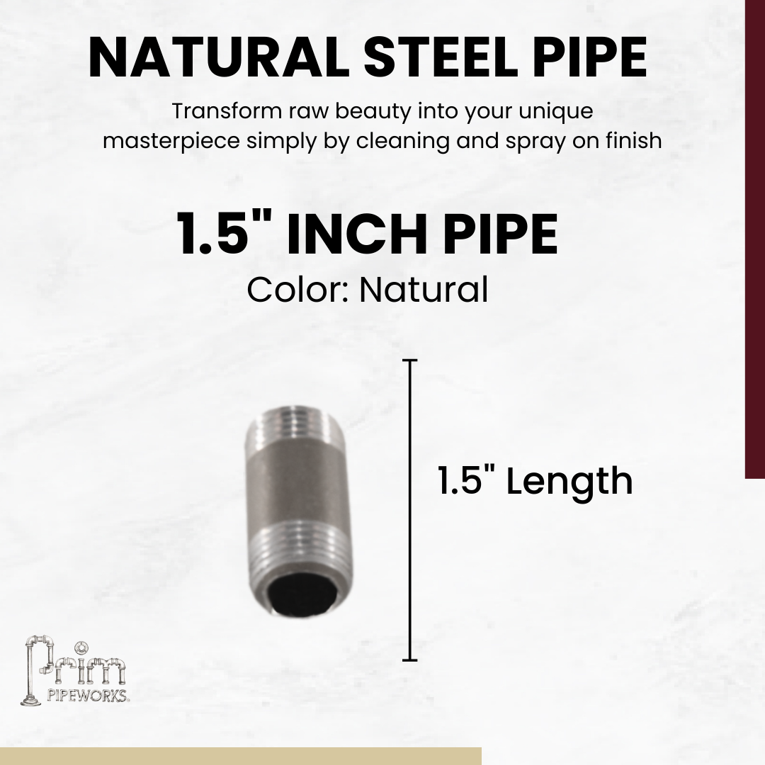 Steel Pipe 1/2in Standard Grade 1.5 in Length