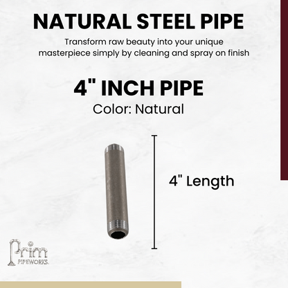 Steel Pipe 1/2in Standard Grade 4 in Length