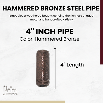 Steel Pipe 1/2in Standard Grade 4 in Length