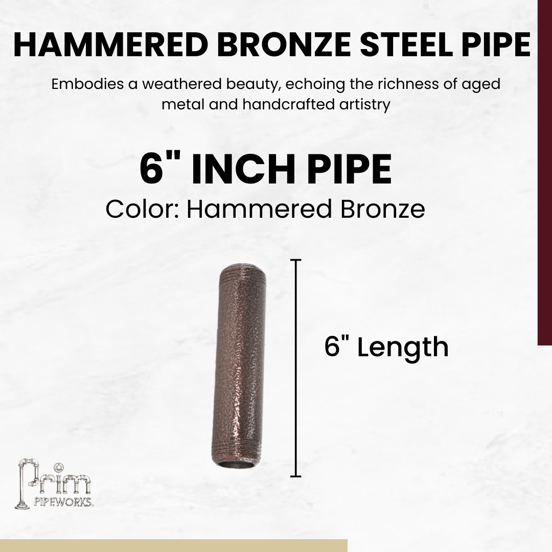 Steel Pipe 3/4in Standard Grade 6 in Length