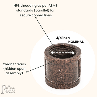 Coupling 3/4in Standard Grade