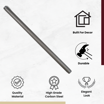 Steel Pipe 1/2in Standard Grade 18 in Length