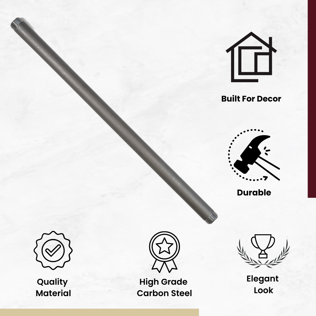 Steel Pipe 3/4in Standard Grade 12 in Length