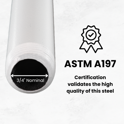 Steel Pipe 3/4in Standard Grade 24 in Length